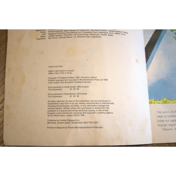 Asterix the Gaul Book 1 Hodder D 1993 Edition Goscinny & Uderzo Vintage Comic - Picture 2 of 3